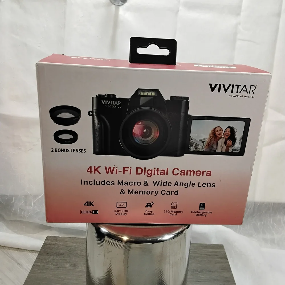 NEW VIVITAR Ultra 4K Digital Wi-Fi Camera 56mp 8X Zoom 3